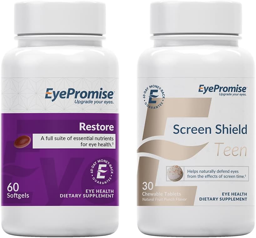 Eye 保证恢复 Macular 健康 补充 屏幕盾牌 青少年可嚼眼维生素