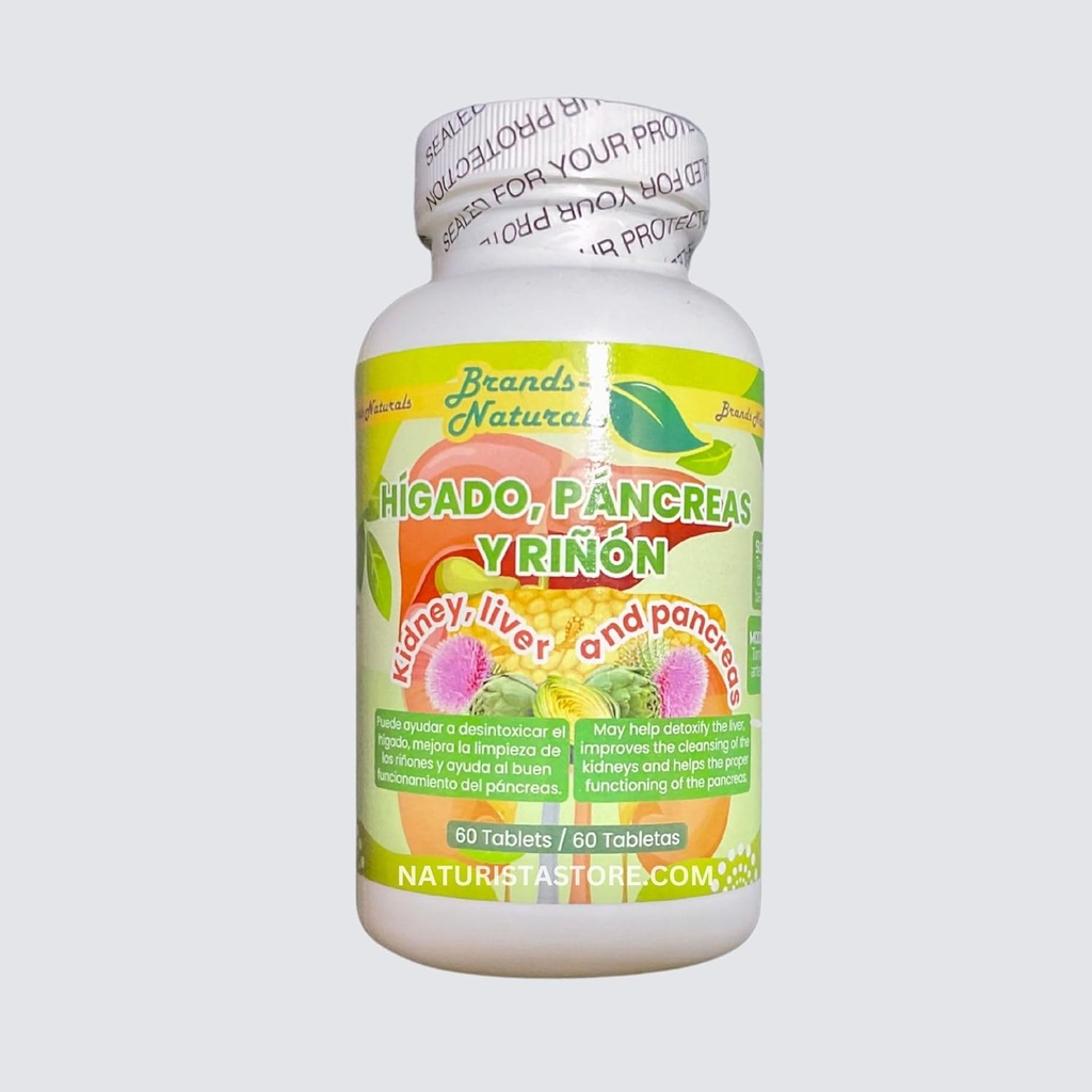 普通品牌 自然 Kidney Liver & Pancreas (Higado Pancreas Y Rinones) 60 标签