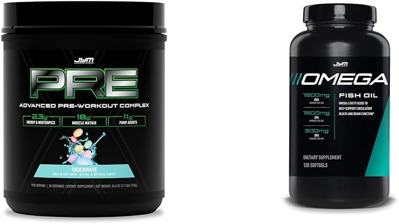 预选赛 X - 冲击波预研和Omega JYM鱼油 2800mg DHA EPA 大脑心脏联合支持 120软胶