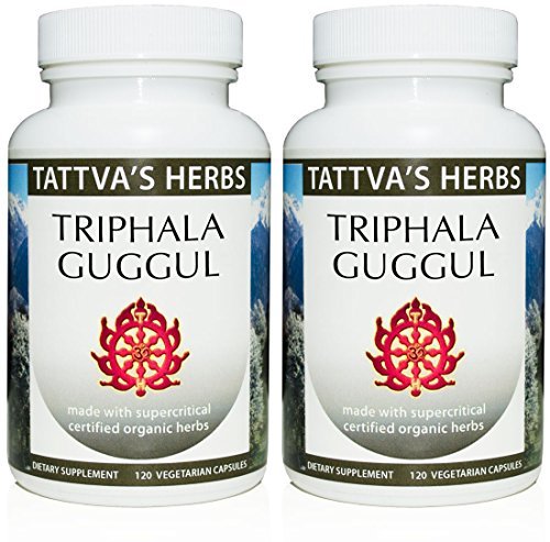 Triphala Guggul草药补充剂, Ayurveda草药补充剂, 消化卫生和支持, Triphala Powder Capsules, 240 Count (2 Pack), 25年 Premium Service