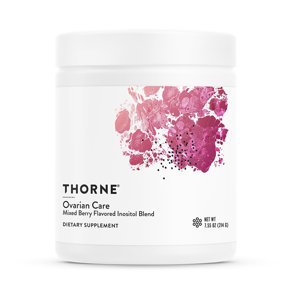 THORNE - Overian Care - Women's Health - Inositol, CoQ10, Folate & 多酚 - 促进健康的Ovarian功能和生育健康 * - 混合莓 - 7.55 Oz - 60 服务