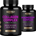 氯化镁和氧化物500mg复合物补充剂和多Collagen Peptides 粉末盖-高吸收最大强度-水解Collagen Peptides