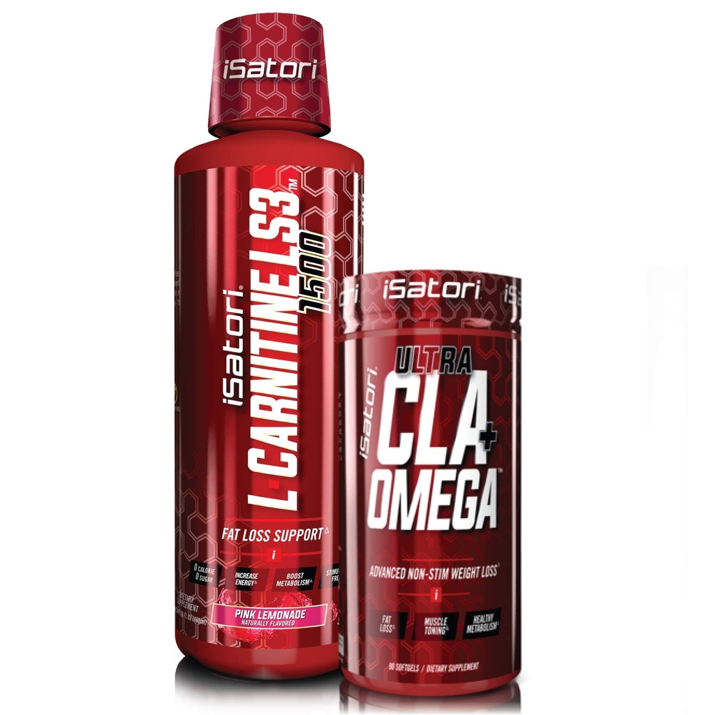 iSatori L-Carnitine LS3 粉红色柠檬水 1500mg (32 services) & iSatori Ultra CLA (90 Softgels)