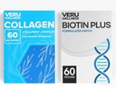 Veru Wellness Hair Nail Duo Life Style Patches - Biotin Collagen - 自我粘附时间 专题补丁, 8-10小时(60天供应)