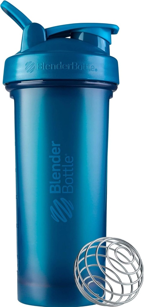 BlenderBottle Classic V2 摇摆瓶 完美为蛋白质摇摆和前置工作,28-Ounce,海洋蓝色