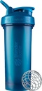 BlenderBottle Classic V2 摇摆瓶 完美为蛋白质摇摆和前置工作,28-Ounce,海洋蓝色