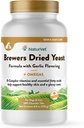 NaturVet Brewer用蒜肉烧烤的干酵母肉补充剂 — 包括B-Complex维生素,Omega-3, 6和9脂肪酸 — 帮助支持光滑皮条,健康皮条狗,Cats 500 Ct.