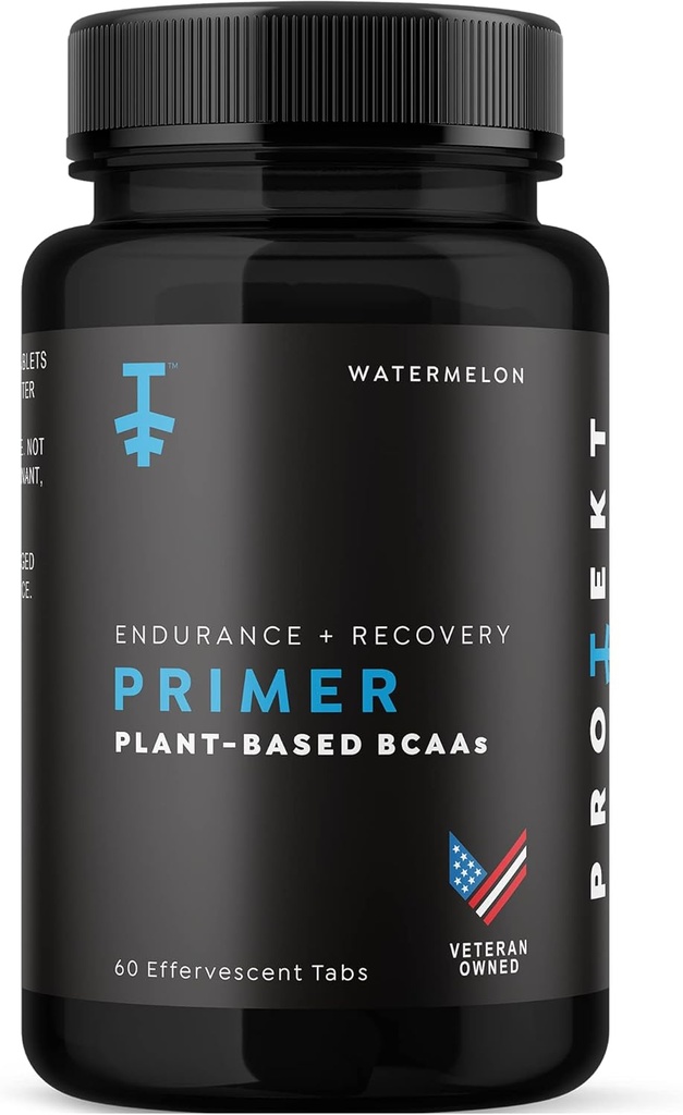 Protekt Primer - 以植物为基础的BCAA 补充维生素C - 60 Effervescent 片 - Vegan BCAA - 西瓜 Flavor - 最佳性能和更快恢复的最大吸收