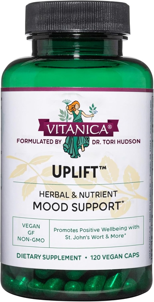 Vitanica Uplift, 巫术和情感支持, Vegan, 120 Capsules