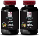 Berry福利 - RESVERATROL 综合体 - 天然成份、日常支持、抗氧化剂盾牌、水平衡、营养支持、氟性能源、Acai Berry强度2瓶120