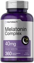 Horbäach Melatonin 40mg Complex 360 快速溶解板 360 成人超强补充 QQ 与Chamomile 和 Ashwagandha QQ 蔬菜,非GMO, Gluten Free