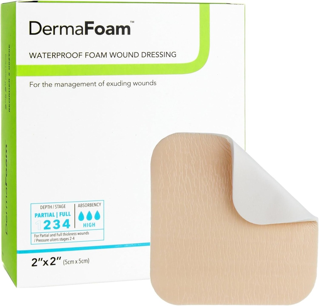 Dermarite Industries Derma Foam 非干燥泡沫穿戴, 2x2, 10 Counter