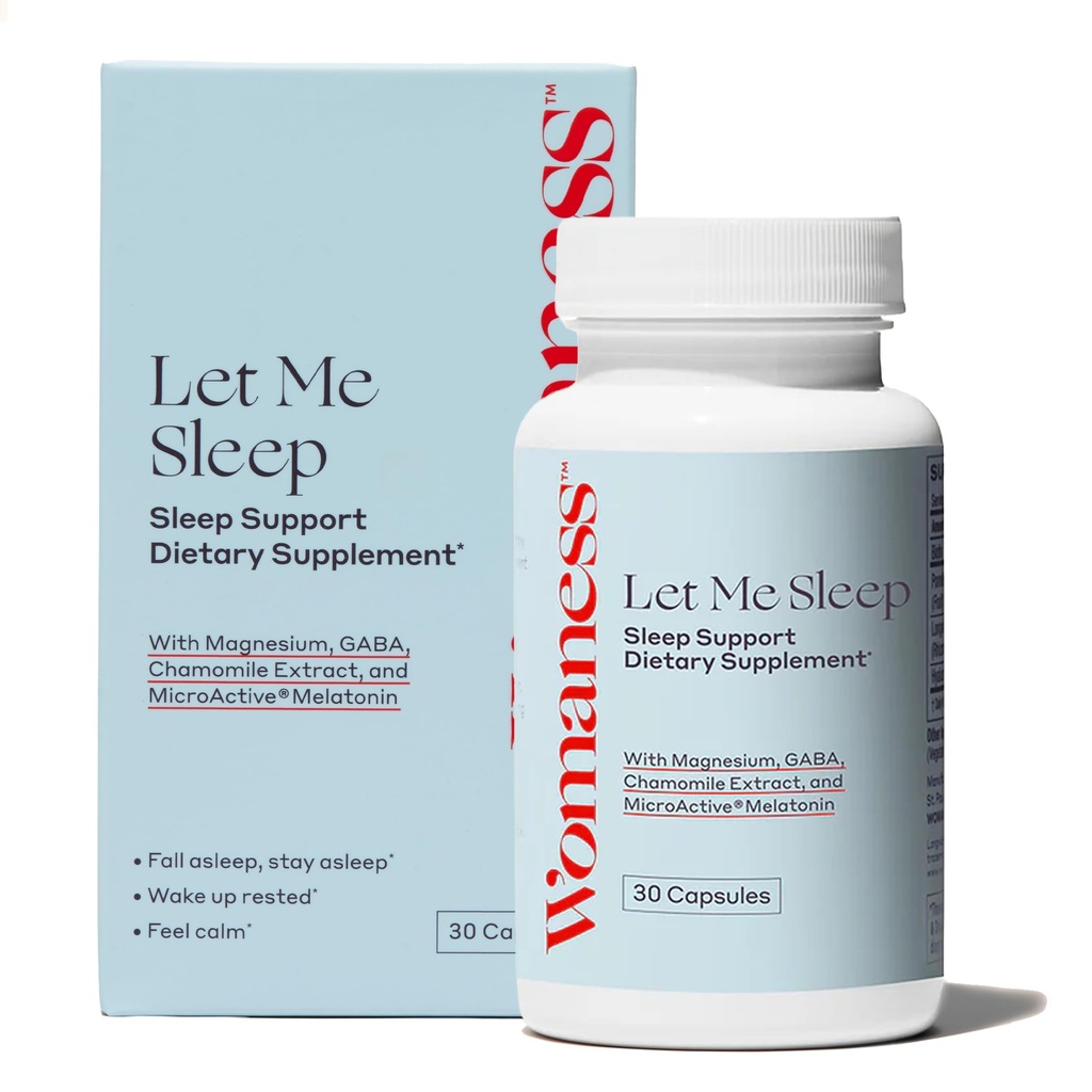 " 女性让我睡觉 " 成人补充品 -- -- 与Melatonin 3mg、镁补充品、GABA和Chamomile休息提取品 -- -- 睡眠的夜间支持 -- -- 30卡普尔