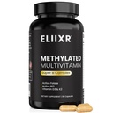 Eliixr Methylized Multivitamin Supplement for Men and Women, 在每个卡普尔有1500mcg的活化福拉提和500mcg的活化B12. 60 Capsules,60天供应,无铁,美国制造
