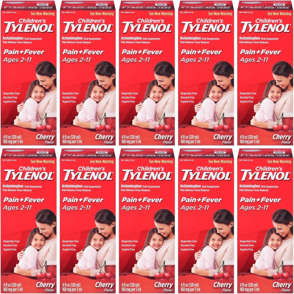 Tylenol Chld Cherry Liq 尺寸 4z Tylenol 儿童樱桃爆破口腔暂停