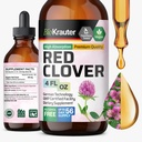 BIO KRAUTER 红色克洛弗叮当 - 红色克洛弗提取 - 液态补充 女性支持 - 无酒精和糖 - Vegan Drops 4 Fl.