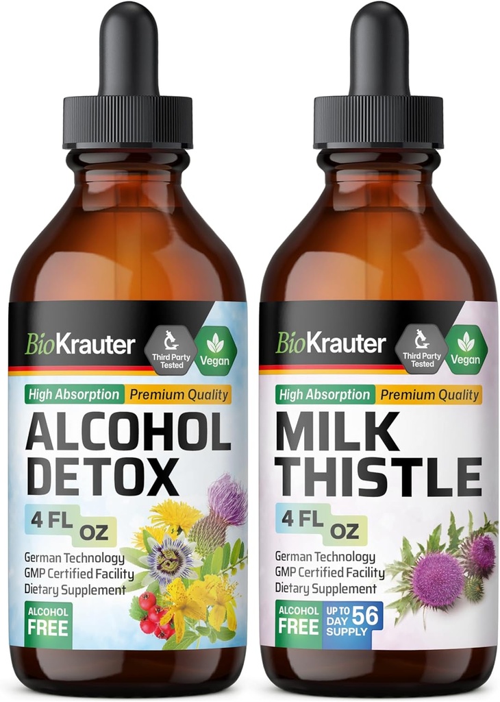 BIO KRAUTER 酒精解毒小叮当 4 Fl. Oz. & 牛奶这小叮当 4 Fl. Oz.