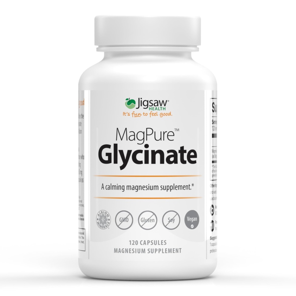 吉格肖健康 MagPure Glycinate + Premium Magnesium Glycinate Capsules → 120 服务