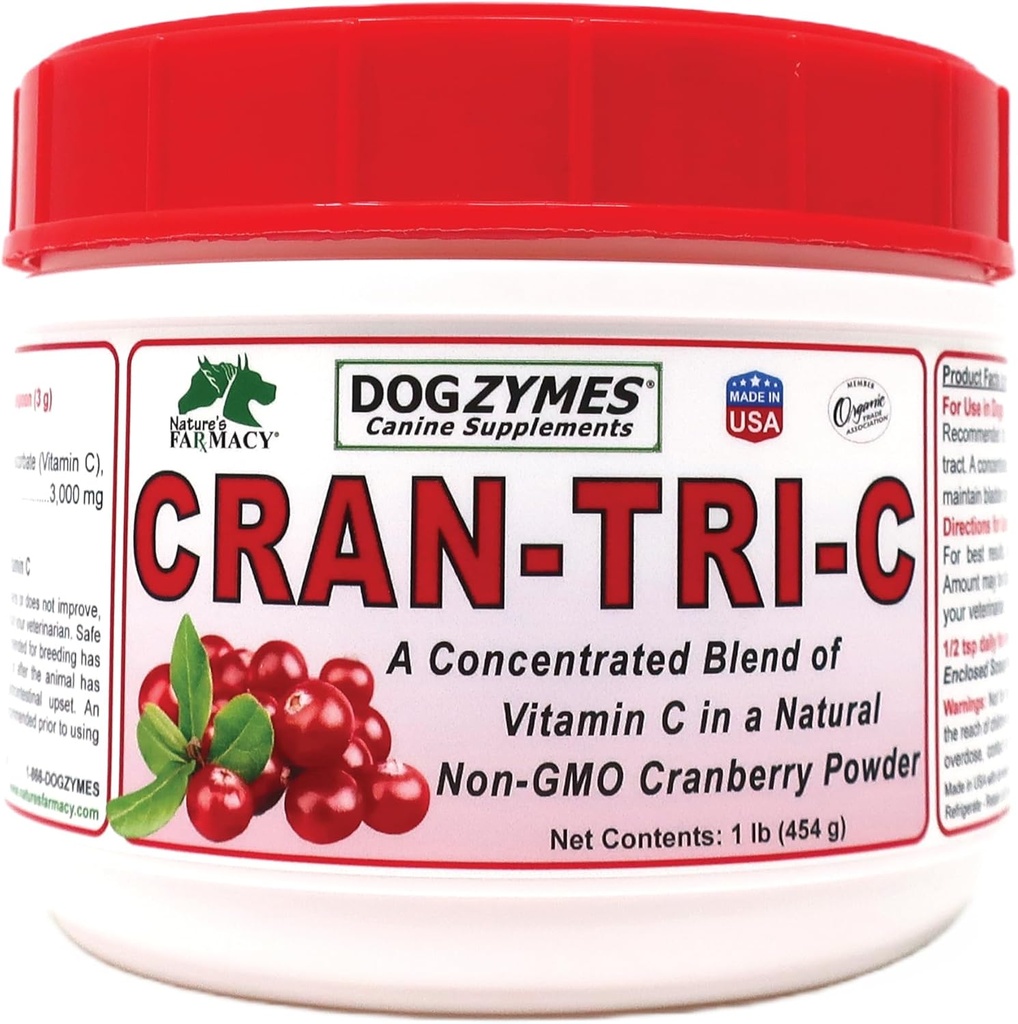 Dogzymes Cran Tri C Urinary Tract 支持,维生素C Blend,每Teaspoon1418毫克(1英镑)