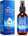 Pure Magnesium Oil Spray, Organic Magnesium Spray for Feet, Topical Magnesium Spray Glass Bottle,Nourish The Skin, Alleviate Hair Loss, Unclog Pores, 2 fl oz
