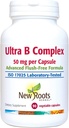 新ROOTS HERBAL 超维生素B 附加(50mg) 配有维生素B6,B12,Biotin QQ 高级免疫支持补充(90 Veg Caps) QQ Flush Free Form