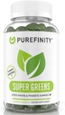 PUREFINITY Daily Super Greens Gummys with Spirulina, Spinach, Broccoli, Beet Root, Acai, 和其他蔬菜, 全美蔬菜补充品 — 非GMO, Gluten Free, Vegan, 60 Counter