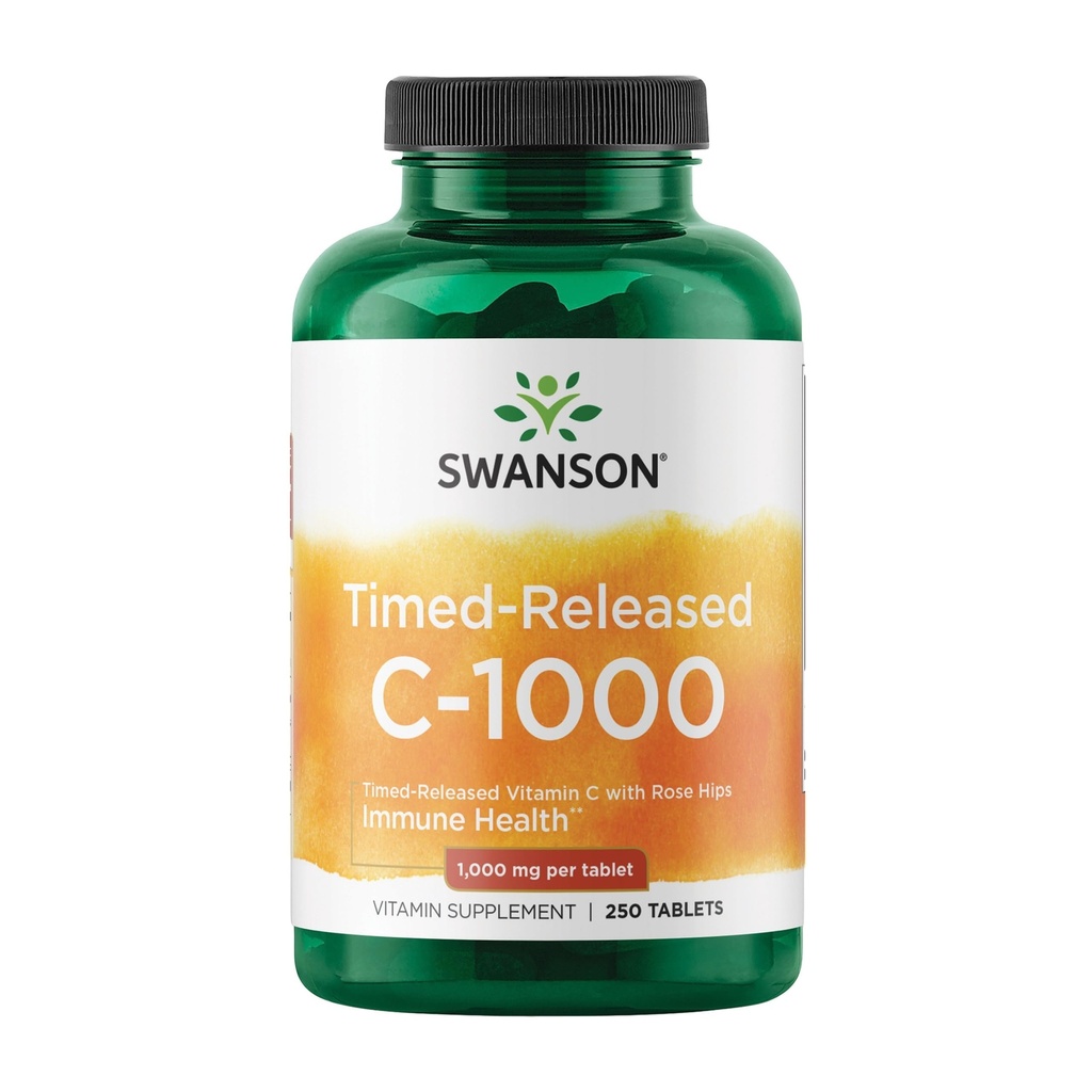 Swanson Timed-Release Vitamin C,配有Rose HIPS Imune系统支持皮肤心血管健康