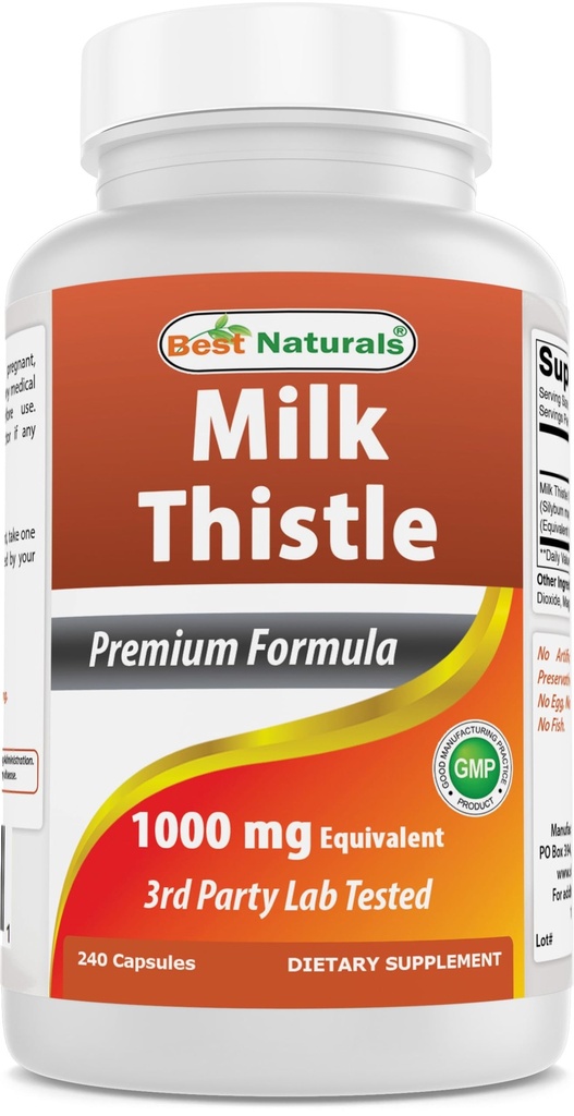 Best Naturals Milk Thetle 提取 1000mg 等价 - 240 capsules - 非 GMO & Gluten Free (240 counts (Pack of 1)) 互联网档案馆的存檔,存档日期2013-12-20.