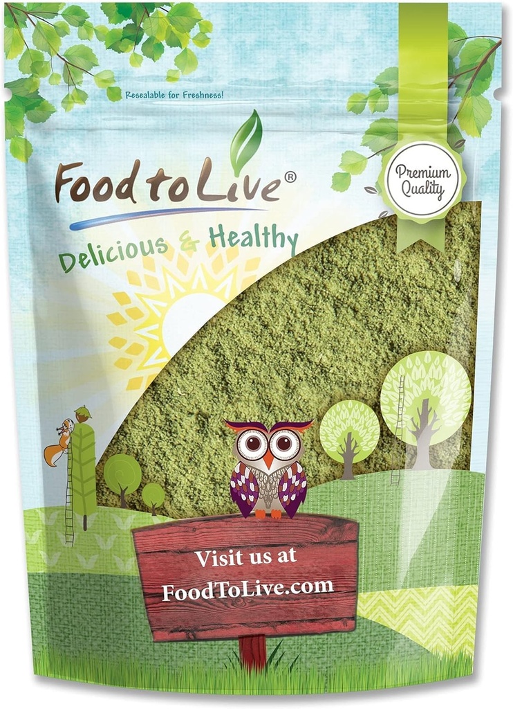 生活食品 - Alfalfa粉,1.5英镑 - 由Raw dred 整条青叶,Vegan,Bulk, Great for Baking, Juices, Smoothies, Shakes, QQ和即时早餐饮料制作