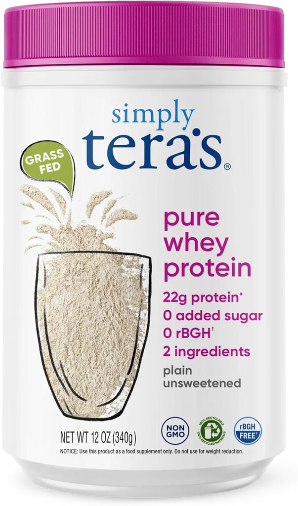 (原始内容存档于2018-12-09) (中文(简体) ). Tera's Prure Whey蛋白粉 - Grass Fed Whey蛋白粉, clean & Natural, Unformed, Non-GMO, Kosher, Unsweed - 12 Oz.