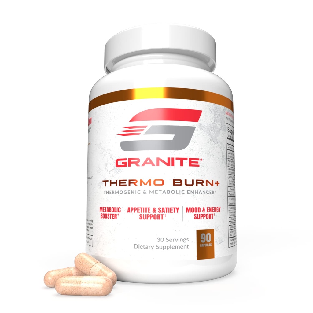 Granite Thermo Burn, 热致性, 元化, Mood 和 Appetite 支持阿尔法 GPC, Theobromine, & 5-HTP, 90 Capsules的新高级公式
