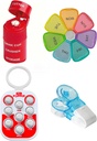 最终药剂辅助箱 — Pill Popper Tracker, 4-in-1 Pill Cutter & Grinder, Easy Pill Release, 和超大型周刊配药组织者 — 对老年人和护理者来说是完美的