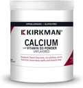 Kirkman - 含有维生素D3粉末的钙 - 8 oz - 基本矿物 - 帮助维持坚固的骨头 - 不受欢迎