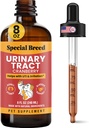 8 对猫和狗的乌恩斯尿道感染治疗 -- -- 毕业后滴水者(1/4 ML增量最多1 ML) Cranberry UTI 补充剂、肾脏和刀具支持,8 oz