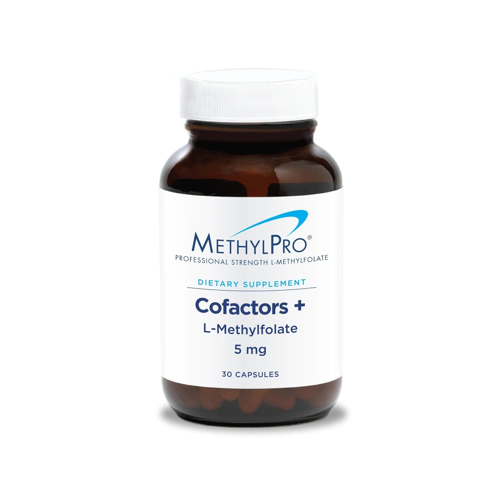 MethylPro L-Methylfolate 5 mg + 配方 -- -- L Methyl Folate Supplements for Men & Men, Methyl Folate B9 (5-MTHF) 配方为B6和B12,用于脑健康,聚焦,以及Calm - 30 capsules (Pack of 1).