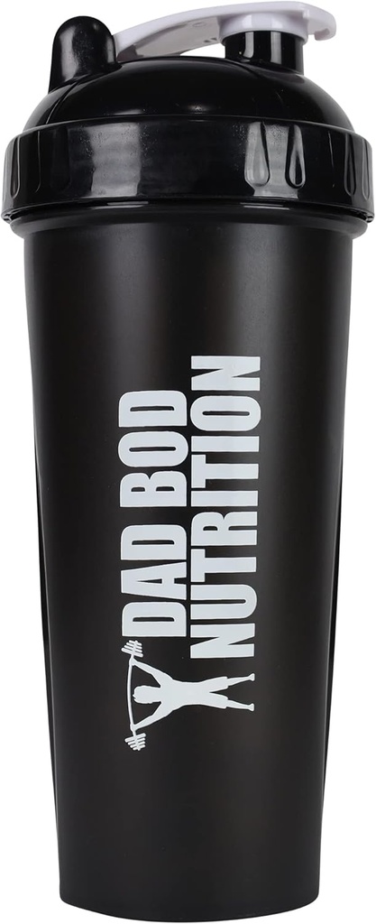 Dad Bod 营养 搞笑蛋白质 摇摆瓶 28 Ounce 水杯(Black Lid)