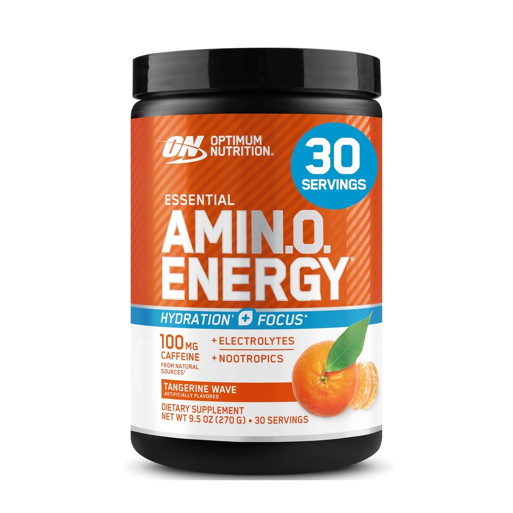 最佳营养 氨基能量 + 水分,有 BCAA,电解质,和咖啡因, 丹吉林波, 30 services (Package May Vary)