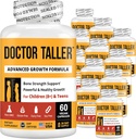 营养最好的医生Taller - 高度生长公式 - 支持高度生长和豁免 - Keto与钙,维生素D3,维生素K2,氨基酸和草药用于儿童(8+) - 12 Pack QQ 12个月供应