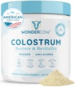 WONDERCOW Colostrum GUT健康、免疫支持、肌肉恢复与健康补充粉 {天然IgG纯全BOVINE Colostrum超级食品、不受欢迎、60种服务