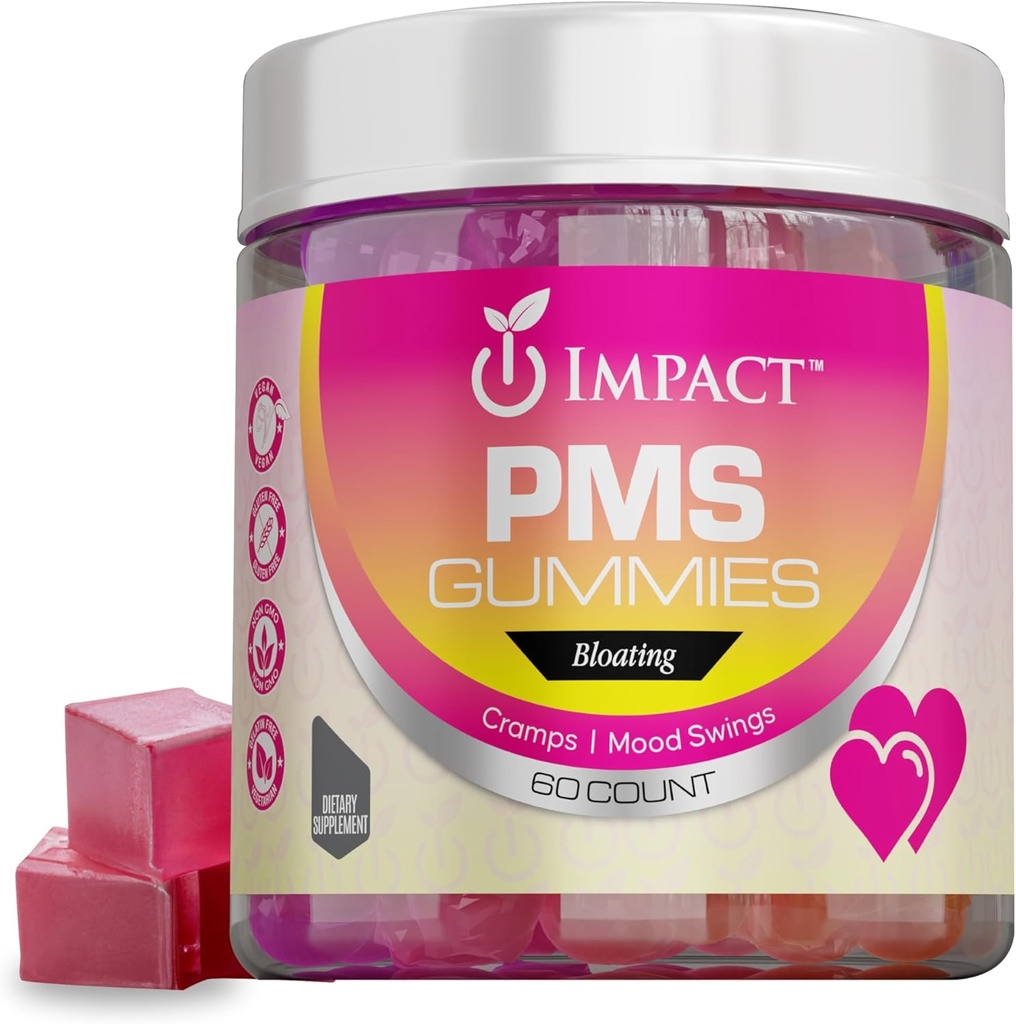 影响 PMS Gummys – 60 Counter 多维塔明女性, Mendrual Cramp Relief PMS – 支持补充 PMS Relief & Natural Hormone 平衡