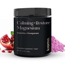 Kroma Calming + Recovery Magnesium Powder – Magnesium Citrate with L-Thenine for relax, Sleep Cycle and Digestive Support – 肌肉恢复补编 石榴花香 – 4.4 oz, 30 services