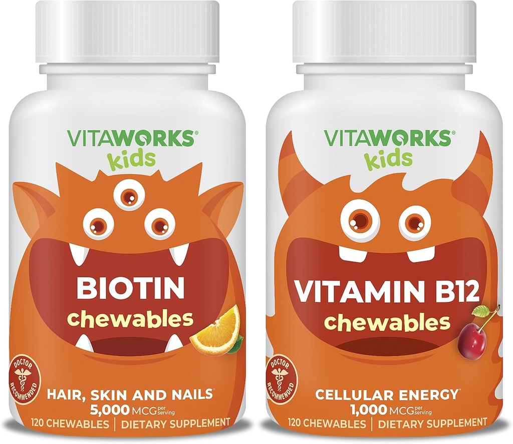 儿童 Biotin 5000mcg 蔬菜 + 维生素 B12 蔬菜包