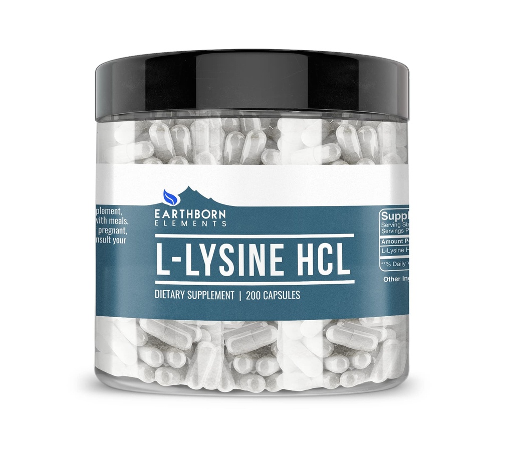 土生元素 L- Lysine HCL 200 Capsules, 纯和未稀释, 无添加剂