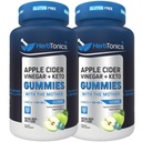 Herbtonics Keto Apple Vider Vinegar Gummys - 文摘和解毒支持 - 糖自由 BHB Keto支持高级公式 - Raw ACV with The Mother - 120 Vegan ACV Gummys
