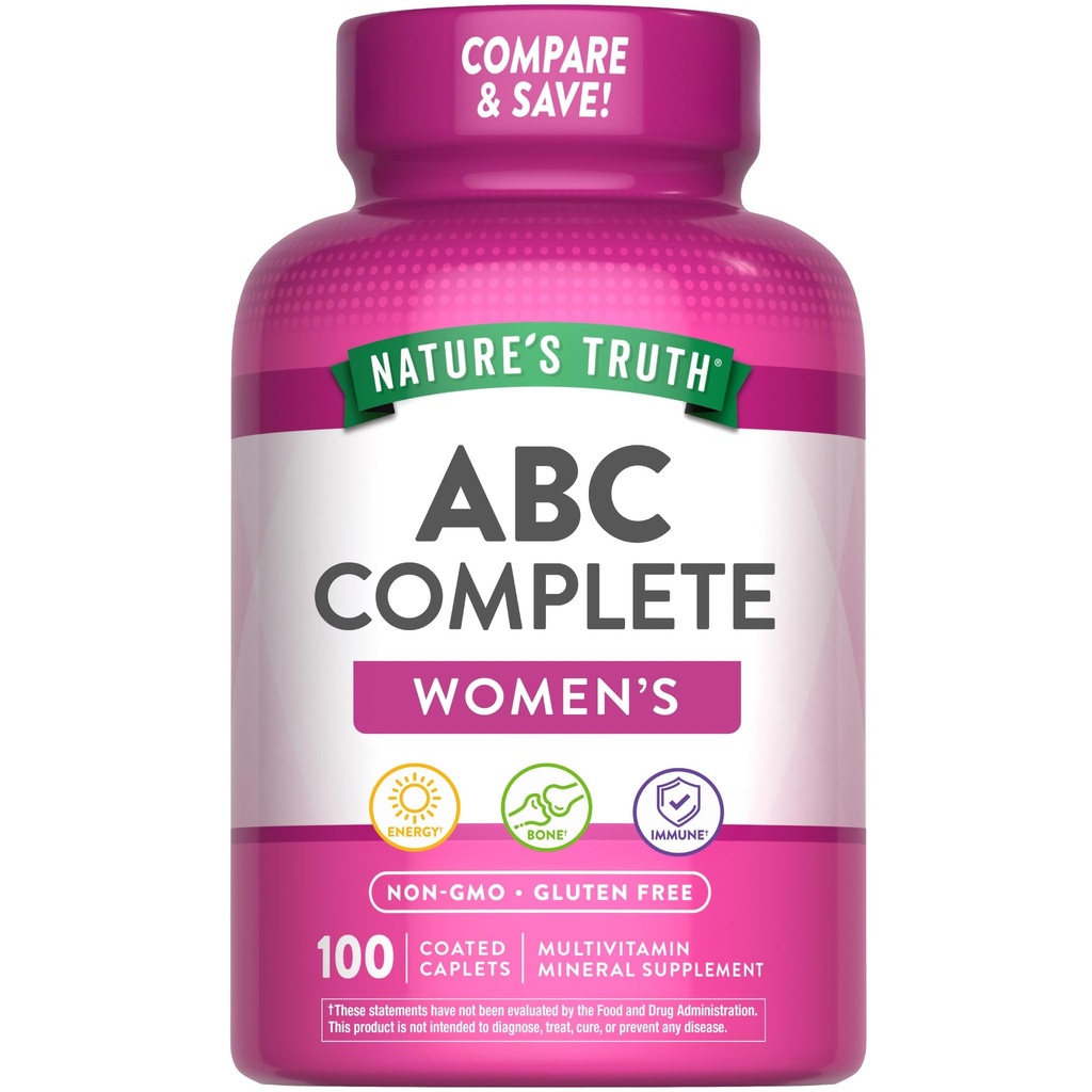 Nature's Truth Multivitamin for Women with Iron | 100 Pills | Non-GMO & Gluten Free Supplement | ABC Complete