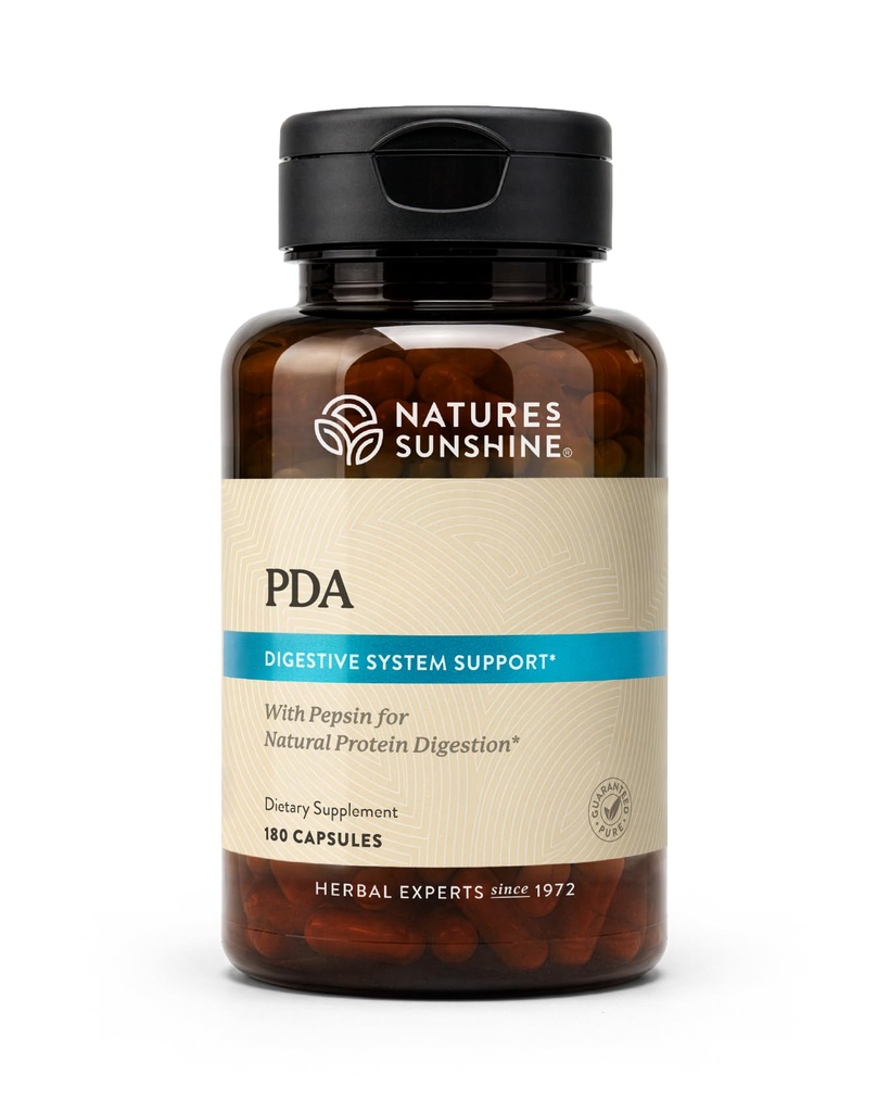 自然的阳光PDA组合,180 Capsules → 氢氯酸和百事可乐补充物,帮助破解消化剂中的蛋白质