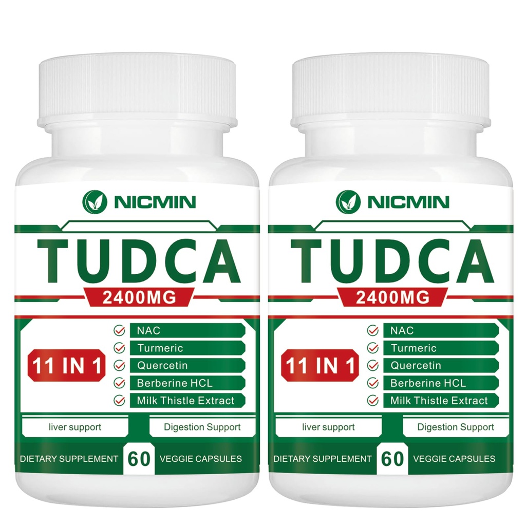TUDCA 补编:2400MG、Bile Salts Complex for Liver Detox & Gallbladder Cleanse、消除男女老化、消化卫生 120 Capsules