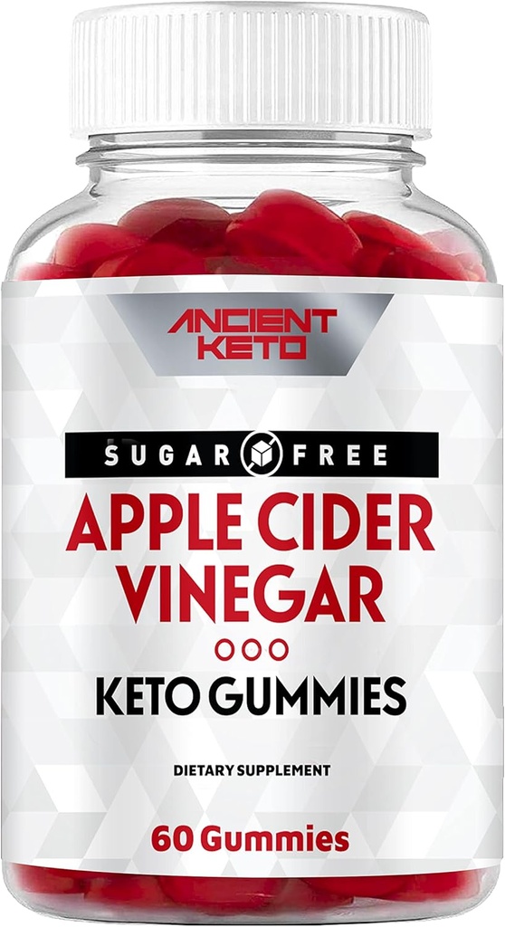 古代 Keto 无糖ACV Gummys with the Mother - Cleanse & Detox,支持健康体重,免疫健康,以及古特健康 - Vegan,无糖