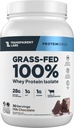 透明实验室 Grass-Fed Whey 蛋白质隔离剂 - 天然Flawared, Gluten Free Whey 蛋白质粉,每服28克蛋白质和9枚氨基酸 - 30枚