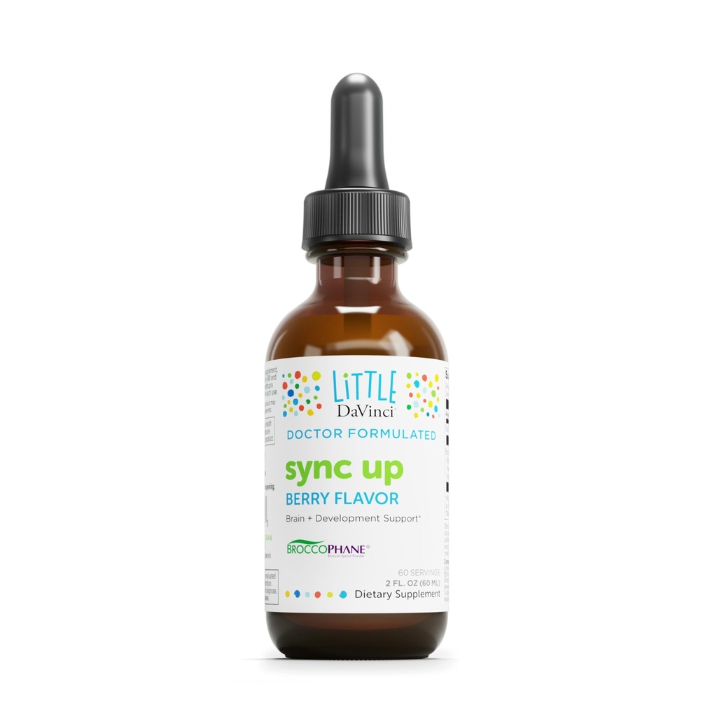 Little DaVinci Sync Up - 帮助支持脑健康,Immune系统和神经系统功能与硫酸-Berry Flavor - 2 Fl Oz (60 services)